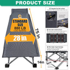 ABORON Portable Camping Cot with Mattress & Carry Bag, 75''x28'' Folding Sleeping Cots, Folding Bed Cot for Adults & Kids