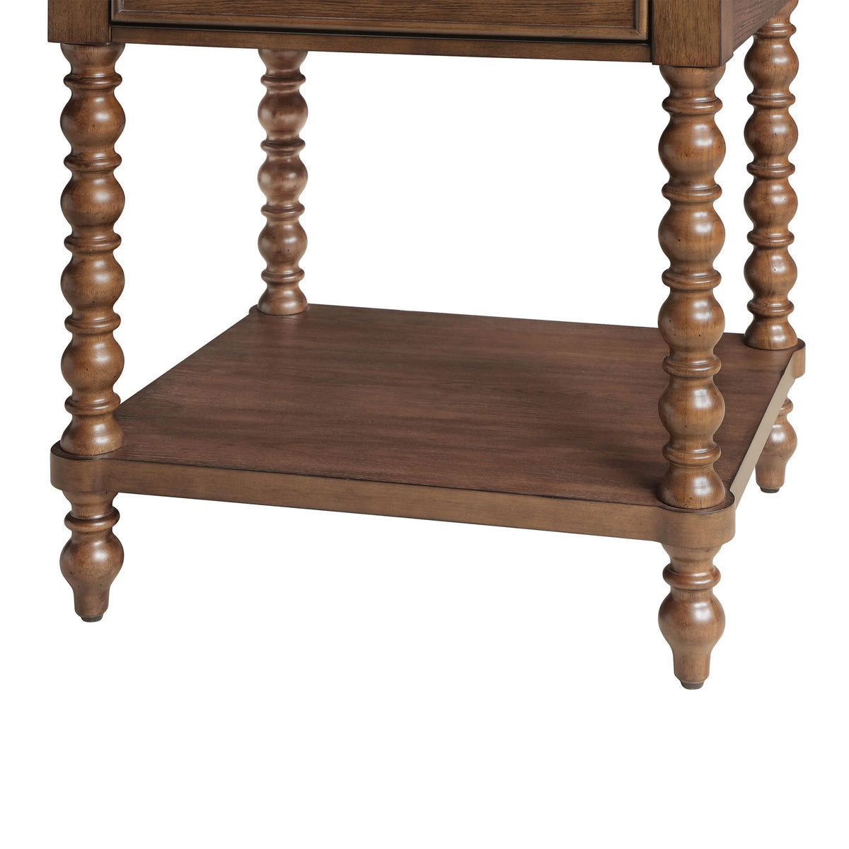Pioneer Woman Harper Spindle Nightstand with USB Charging Ports, Adults and Teens, White Finish