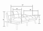 PAPROOS Convertible Sofa Bed, Folding Futon Sofa Bed, Upholstered Sofa Bed Couch, Loveseat Sleeper Sofa for Small Space, Apartment, Living Room, Cream