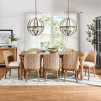 My Texas House Saylor Farmhouse Dining Chair Set, Natural Wood, Set of 2