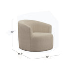 Mainstays Boucle Swivel Accent Chair, Taupe