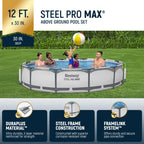 Bestway Steel Pro MAX 10' x 30" Above Ground Pool Set Round