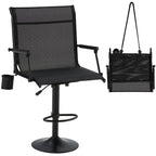 Danrelax 360�� Silent Camo Hunting Blind Chair, Armrests, Side Pouch, Telescopic Legs