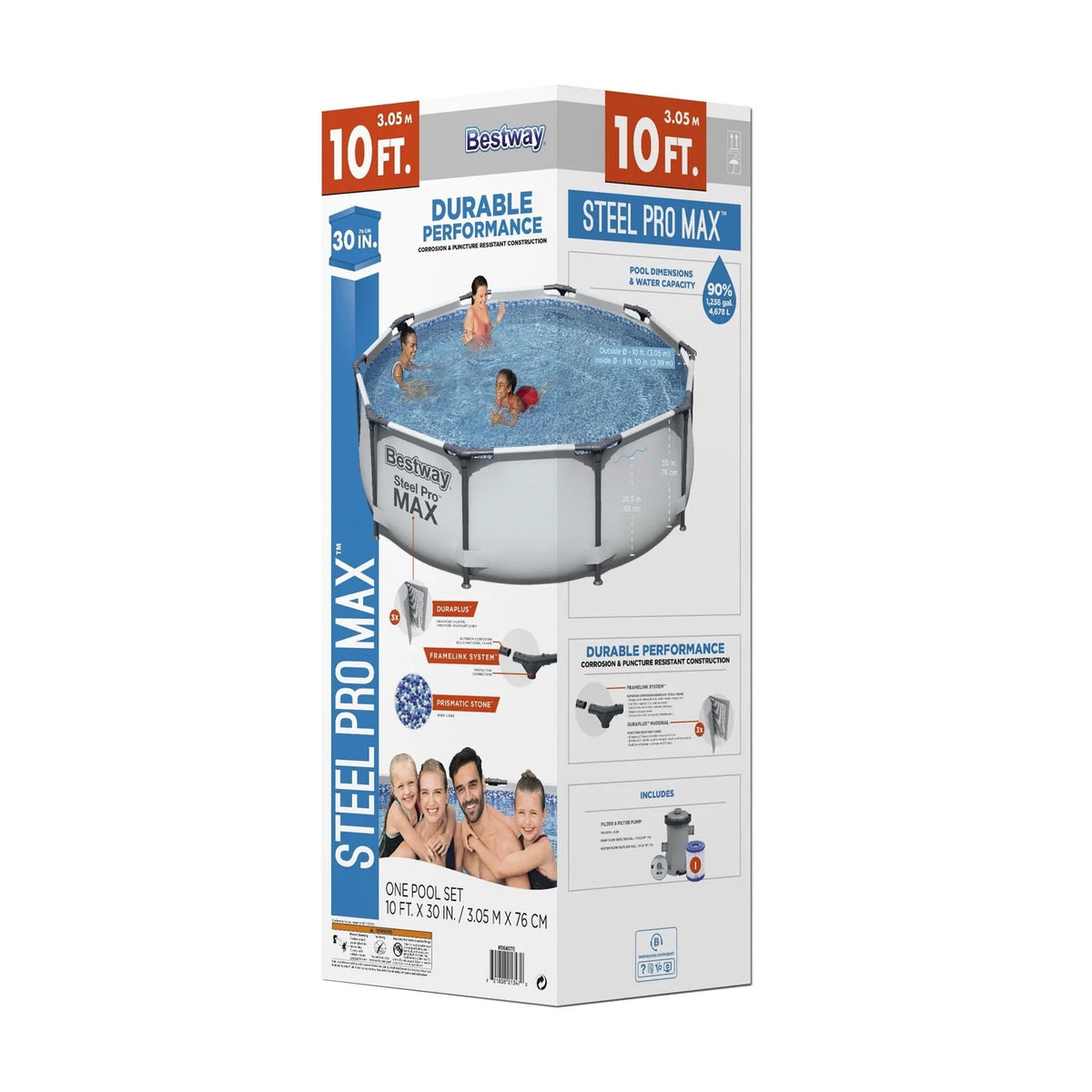 Bestway Steel Pro MAX 10' x 30" Above Ground Pool Set Round