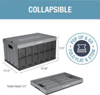 CleverMade 3 Pack Stackable Collapsible Storage Bin with Lids - 16 Gal Ocean