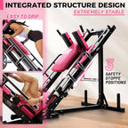 RitFit Leg Press Hack Squat Machine, Professional Adjustable Leg Press Machine for Home Gym with Linear Bearing, Specialty Hack Squat Machine for Full Lower Body Workout with Weight Storage, Pink
