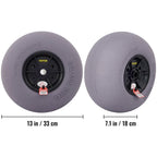 VEVOR Beach Balloon Wheels, 13" Replacement Sand Tires, TPU Cart Tires for Kayak Dolly, Canoe Cart and Buggy w/ Free Air Pump, 2-Pack