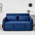 Convertible Sofa Bed,3 in 1 Sleeper Sofa with 2 Pillows and Adjustable Backrest for Living Room Office,Black
