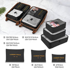9 Piece Luggage Sets, Hard 20 24 28 inch Luggage with 6 Pieces Organize Bags Travel Suitcases Sets with Wheels, Rose