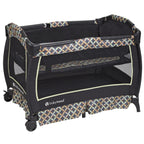Baby Trend Twins Nursery Center Playard with Travel Bag - Circle Tech Multi-Color Black