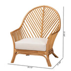 bali & pari Lisabon Bohemian Light Honey Rattan Arm Chair