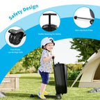 Muhub 2 in 1 Scooter Luggage for Kids and Adult,Foldable Ride on Luggage with Wheels,Light Blue