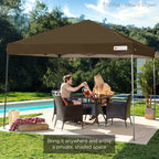 Best Choice Products 12x12ft Easy Setup Pop Up Canopy w/ 1-Button Setup, Wheeled Case, 4 Weight Bags - Navy Blue