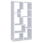 Coaster Company Interlocking 8 Shelf Wood White Bookcase for Home