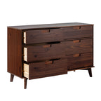 Walker Edison Sonoma 6-Drawer Solid Wood Caramel Dresser