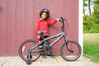 18" Kent Bicycle Abyss Freestyle BMX Bicycle, Fits Riders 3'2"-4'2", Gray, Child, Unisex