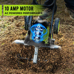 Steelite 14-Inch Corded Electric Tiller,10-Amp Electric Tiller and Cultivator for Gardening, Lightweight Rototiller