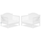 Dream On Me Portland 3 in 1 convertible Toddler Bed, Steel Grey