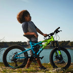 20-inch Oxide Boys Mountain Bike for Kids , Lime / Blue