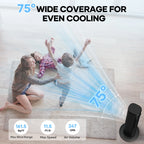 MaxKare 3-in-1 Tower Fan, Air Cooler with FCC & ETL, Humidifier for Office & Bedroom, 40'' High, White