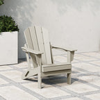 Westintrends Outdoor Folding HDPE Adirondack Chair, Patio Seat, Weather Resistant, Dark Brown