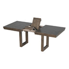 Harper & Bright Designs Farmhouse 7 Pieces Extendable Dining Table Set for 6, Solid Wood Kitchen Table with Butterfly Leaf and 6 Upholstered Chairs, Brown