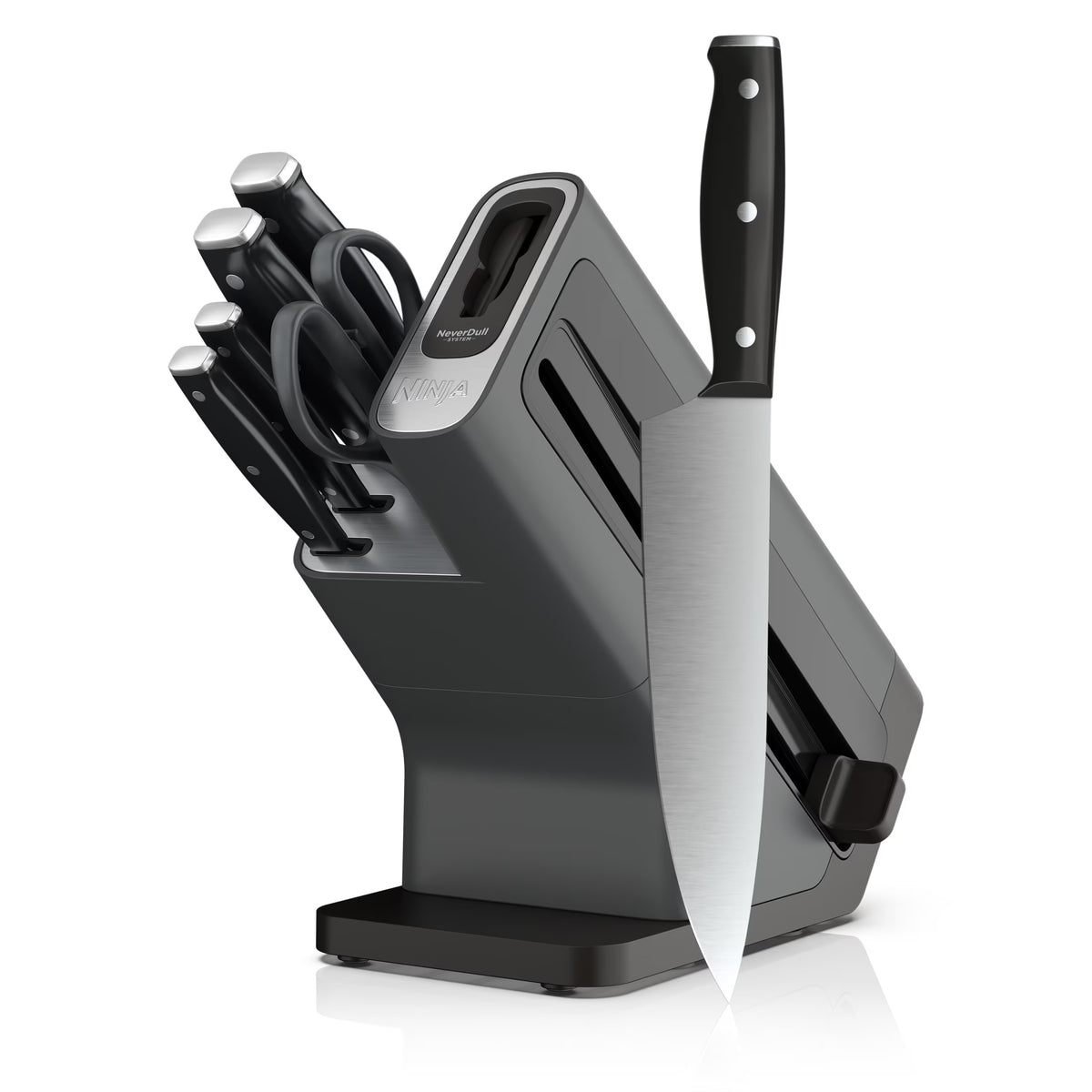 Ninja? NeverDull? 7-Piece Prep Knife System, Essential, Stainless Steel, Built-in Sharpener, K12007BRN