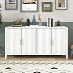 Black Accent Cabinet, Atumon Storage Cabinet Furniture, Modern Buffet Sideboard, Wooden Accent Cabinet with 3 Doors, Accent Storage Cabinet for Entryway Hallway Living Room, 48"L x 17.7"W x 31.9"H