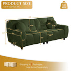 Rophefx 2-Seat Corduroy Deep Seat Cloud Sofa Couch for Living Room, Bedroom