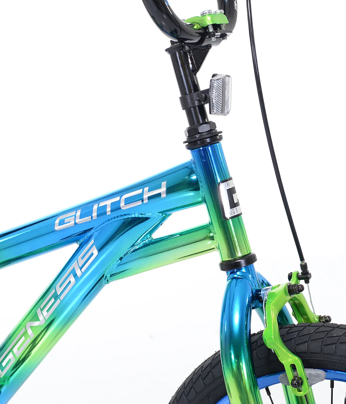 18" Glitch Boy's BMX Bike, Blue/Green