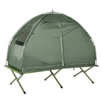 Multi functional folding adult camping bed, elevated tent with sleeping bag, portable single camping bed