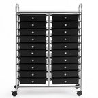 Costway 20 Drawer Rolling Storage Cart Tools Scrapbook Paper Office School Organizer Yellow