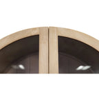Modern Wood Arched Display Cabinet/Bookcase Fully Assembled Light Brown