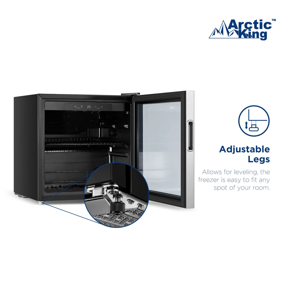 Arctic King 48-Can Stainless Steel Beverage Fridge & Cooler with Electrical Control, ARV48B1AST