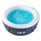 CO-Z 5x5ft PVC Square Inflatable Spa Tub & 120 Massaging Jets for Patio & More for 4-person Blue