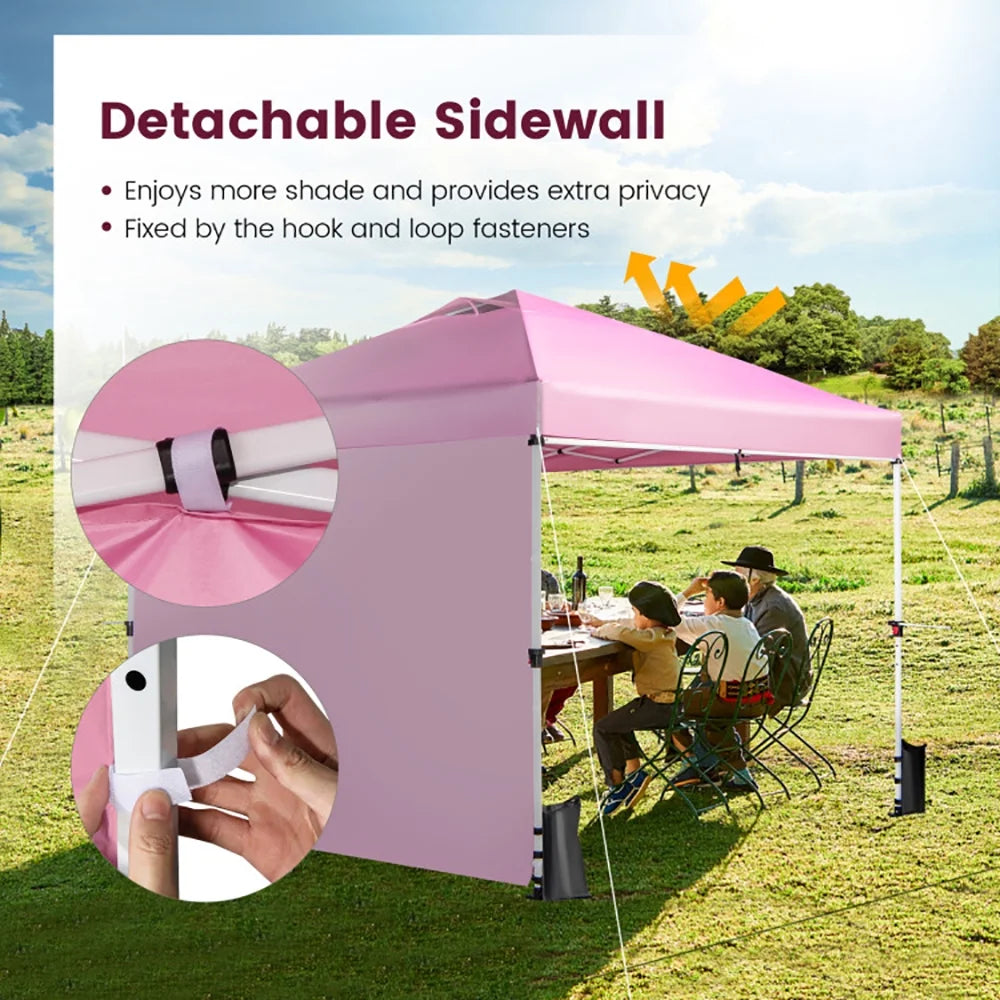 Gvn 10 x 10 ft Pink Pop up Outdoor Canopies, Waterproof