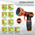 Giraffe Tools Retractable Garden Hose Reel with 1/2in-100ft Water Hose, Plastic Bracket, Wall Mounted, Dark Grey