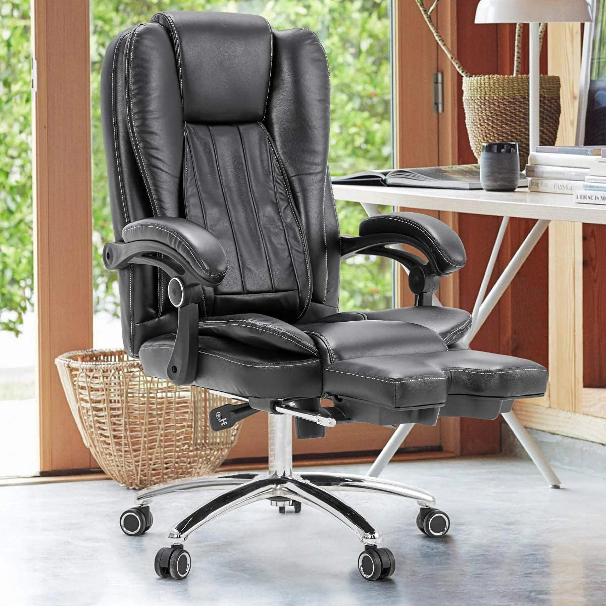 Hommow Massage Office Chair Ergonomic Computer Chair, High Back Executive 3D Chair,Black