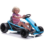 Kojooin Go Kart for Kids,24V Battery 300WX2 Motors Pedal On Foot Go Cart,8MPH High Speed Drifting Car with Slow Start Function,Rose red