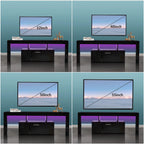 PAPROOS TV Stand for TVs up to 70", High Gloss TV Cabinet with LED Light, Modern TV Console Table with Storage Drawers, Media Television Stand Entertainment Center, White
