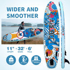 AISUNSS Inflatable Stand Up Paddle Board, 11ft Fishing Paddle Board with SUP Accessories