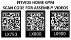 Fitvids LX750 Home Gym System Workout Station with 330 Lbs of Resistance, 122.5 Lbs Weight Stack, One Station, Comes with Installation Instruction Video, Ships in 5 Boxes