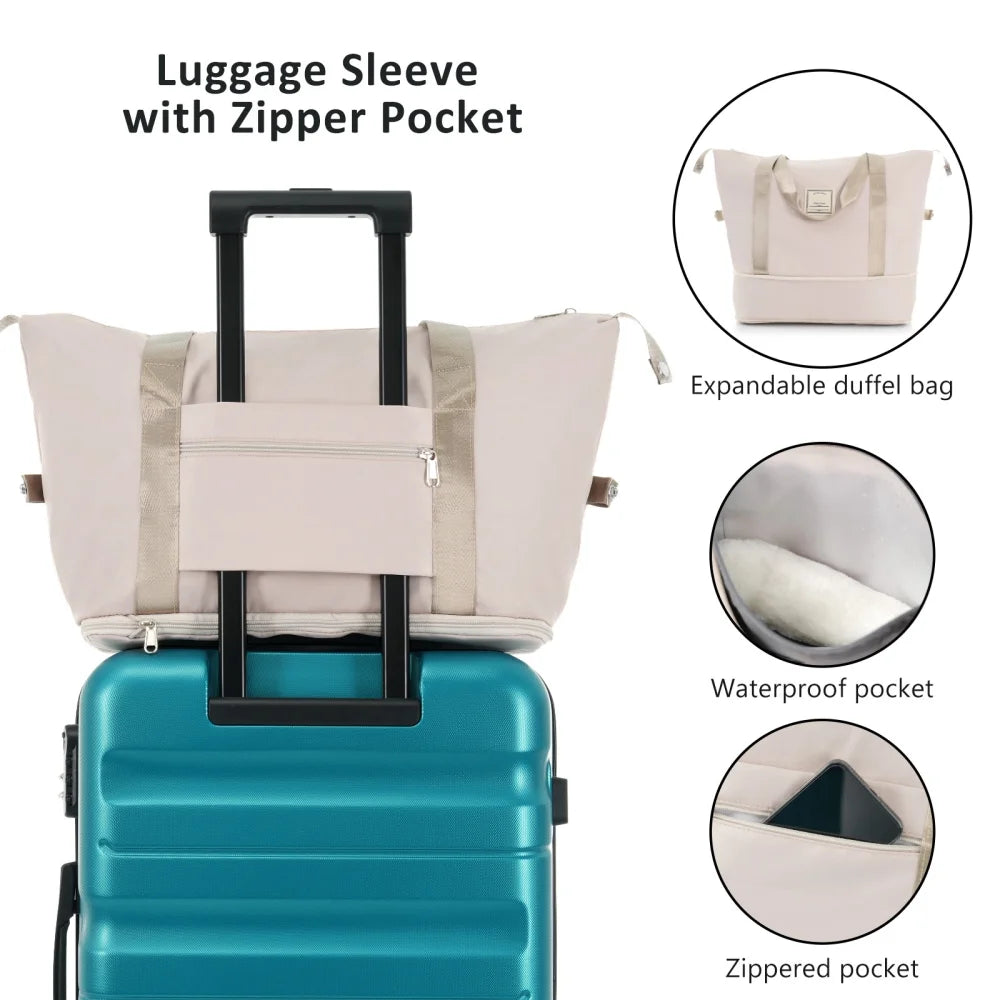 Hardshell ABS Luggage Set - Lightweight & Durable Suitcases with Dual Spinner Wheels