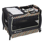 Baby Trend Twins Nursery Center Playard with Travel Bag - Circle Tech Multi-Color Black