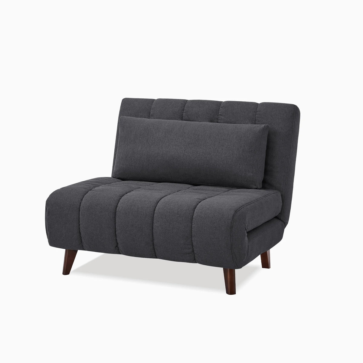 A&D Home Springfield Polyester Convertible Futon Chair, Yellow