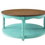 Pioneer Woman Helen Round Coffee Table, Teal
