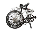 ZiZZO Liberte 8-Speed 20" Wheel, Aluminum Folding Road Bicycle for All Genders, Silver and Black