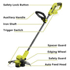 20V Cordless Lawn Care Combo Kit - 12" String Trimmer & Weed Trimmer with 6 Spool Lines, Electric Leaf Blower for Edging & Cleanup, 4.0Ah Battery & Charger