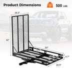 Costway 500lbs Strong Wheelchair Hitch Carrier Mobility Electric Scooter Loading Ramp
