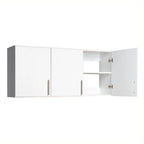 Pemberly Row 54" Wall Cabinet with 3 doors in White